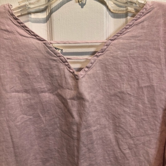 Et’Lois 100% Preshrunk Linen Blouse/Tunic M - Picture 6 of 6
